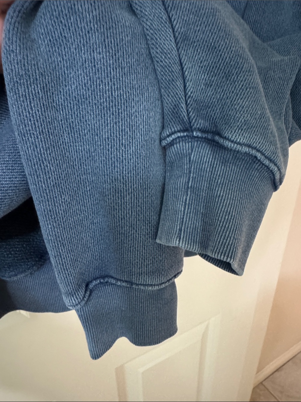 Free People Washed Indigo Cropped Hoodie - Picture 9 of 10